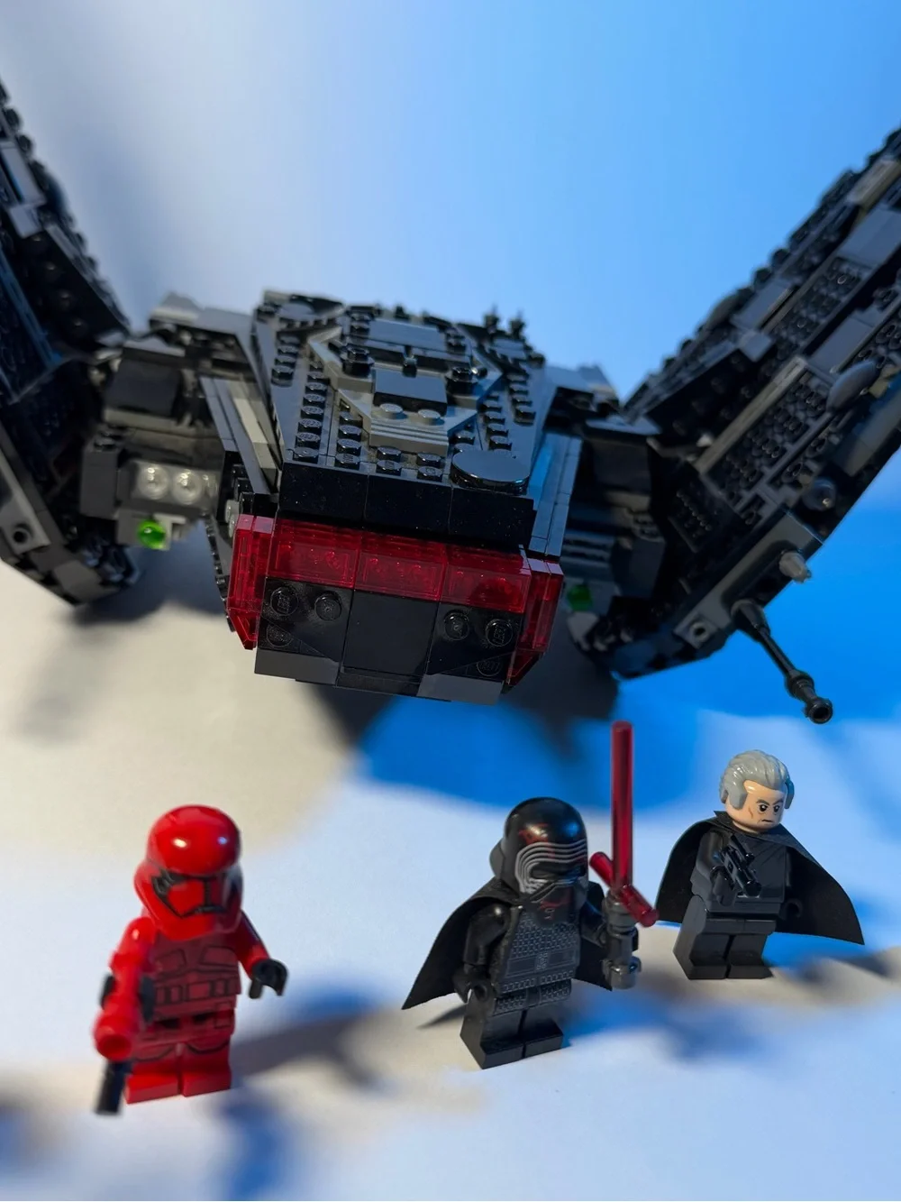 Galactic Wing Building Set with Black and Red Minifigures - Kids Toys